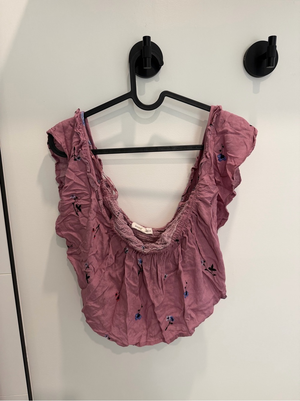 Women’s Honey punch Pink Ruffled Scoop Neck Top